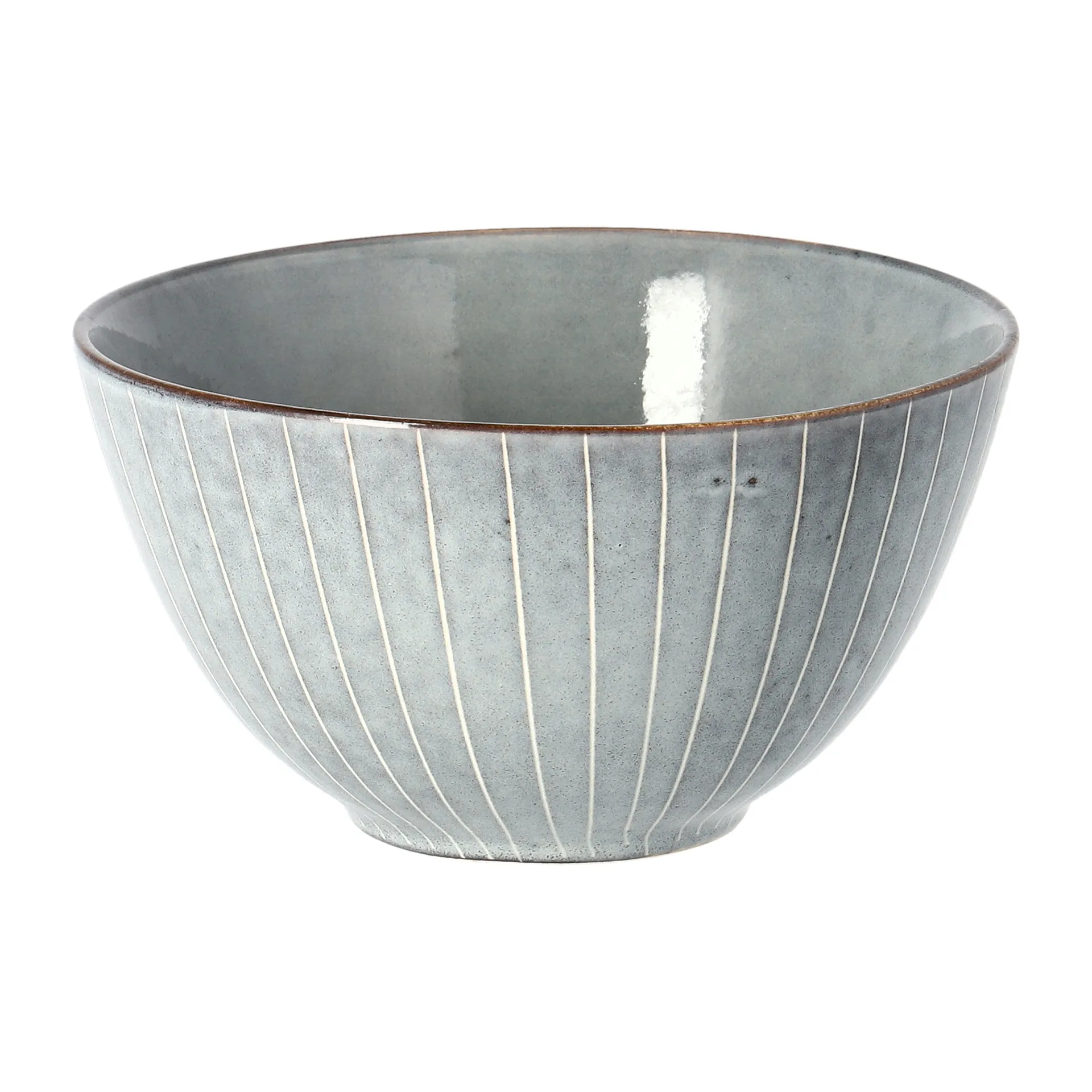 Skål/serveringsskål Broste Copenhagen Nordic Sea stentøj blå Ø15 Ã H8 cm