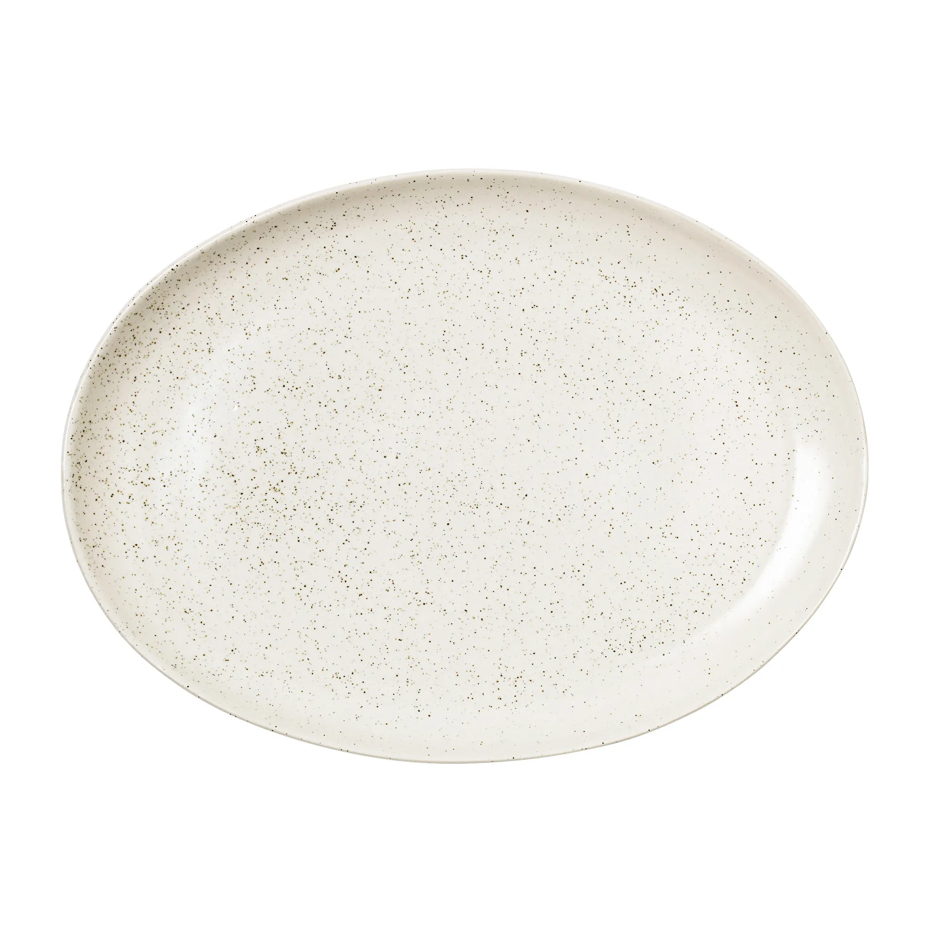 Broste Copenhagen Nordic Vanilla fat ovalt 35,5 cm Cream with grains