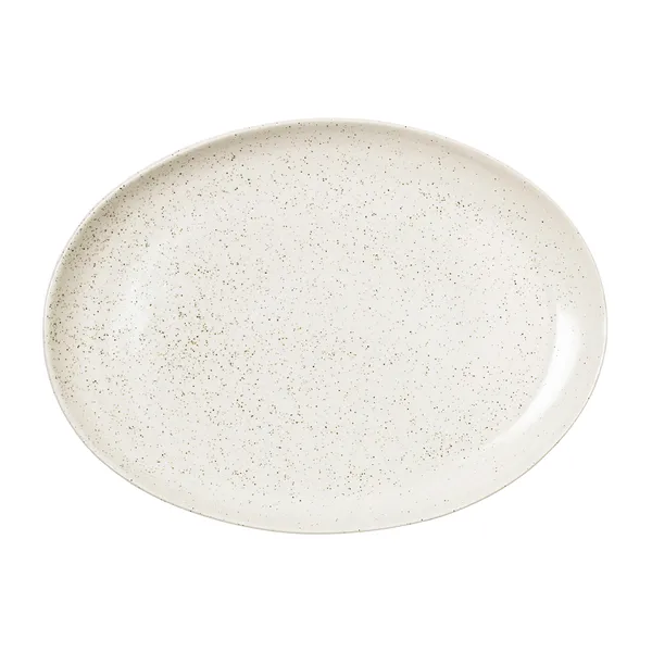 Nordic Vanilla fat ovalt 35,5 cm, Cream with grains
