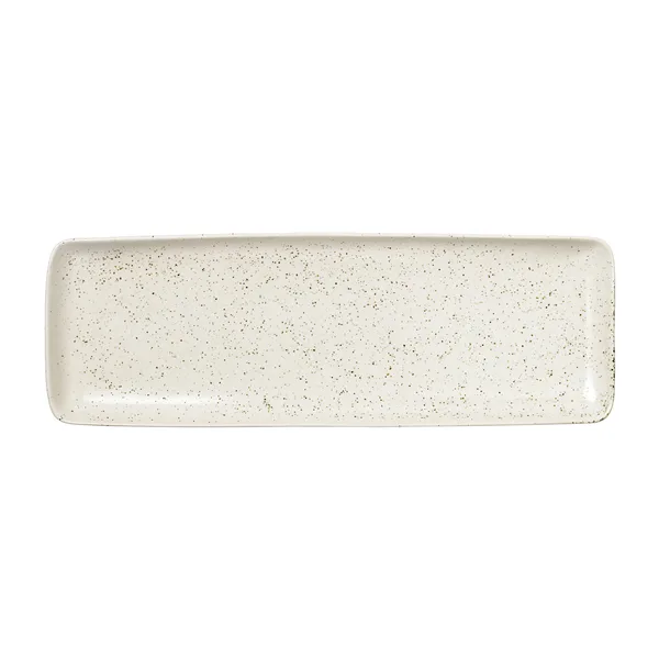 Nordic Vanilla fat rektangulärt 12,5x35 cm, Cream with grains