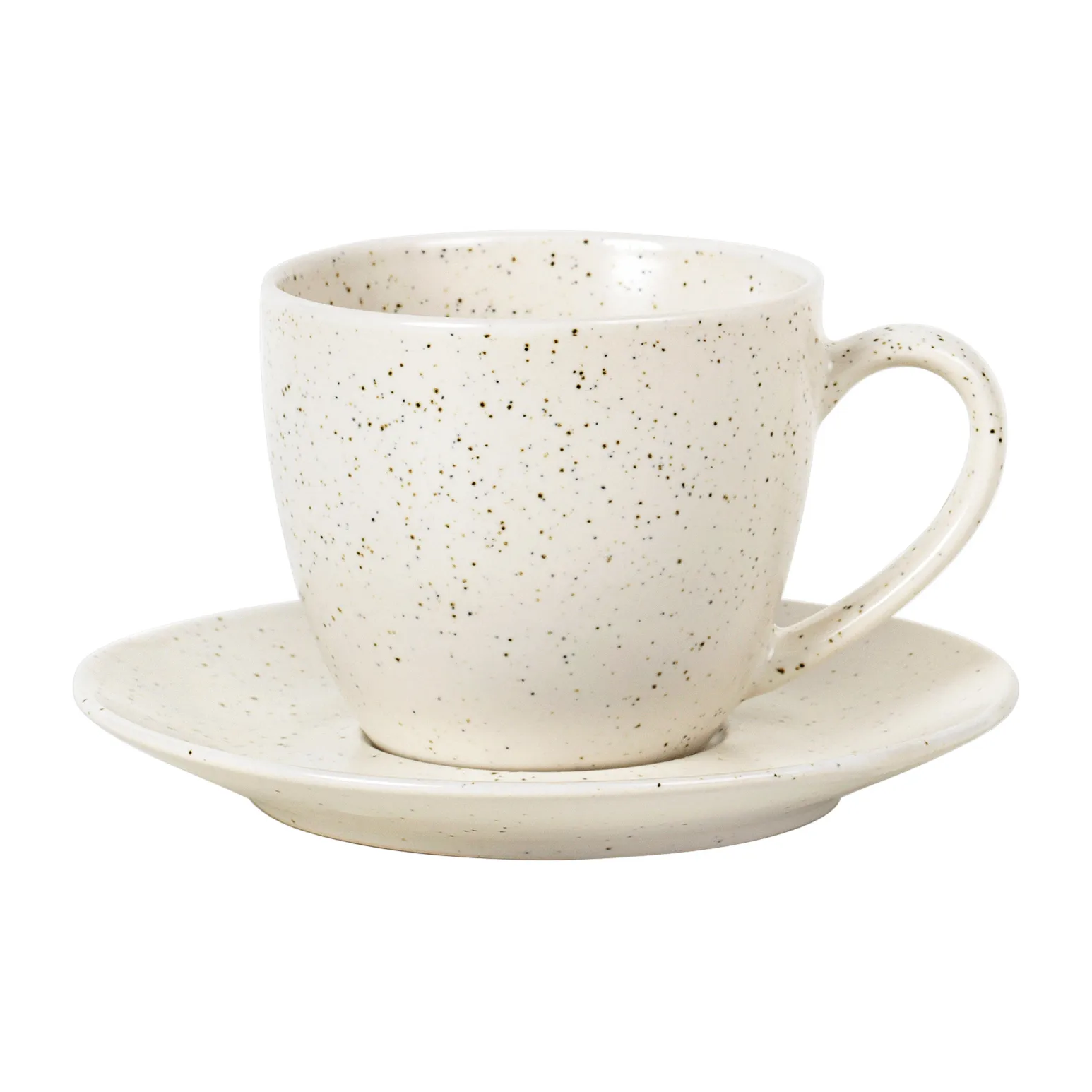 Stentøjskop med underkop Broste Copenhagen Nordic Vanilla creme Ø14 x H8,8 cm