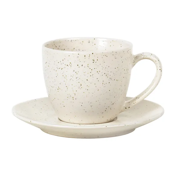 Nordic Vanilla kopp med fat 15 cl, Cream with grains