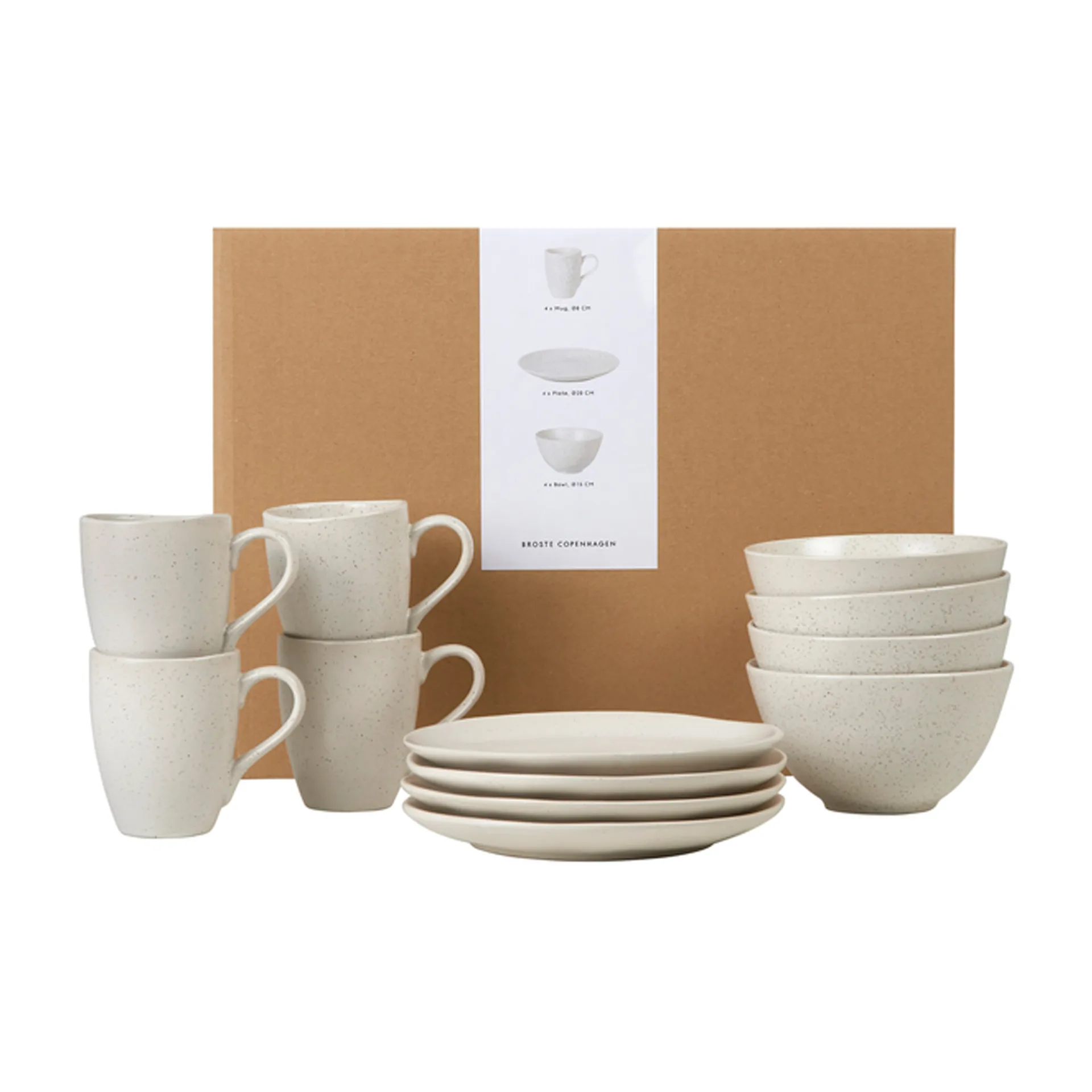 Broste Copenhagen Nordic Vanilla morgenmadssæt 12 dele