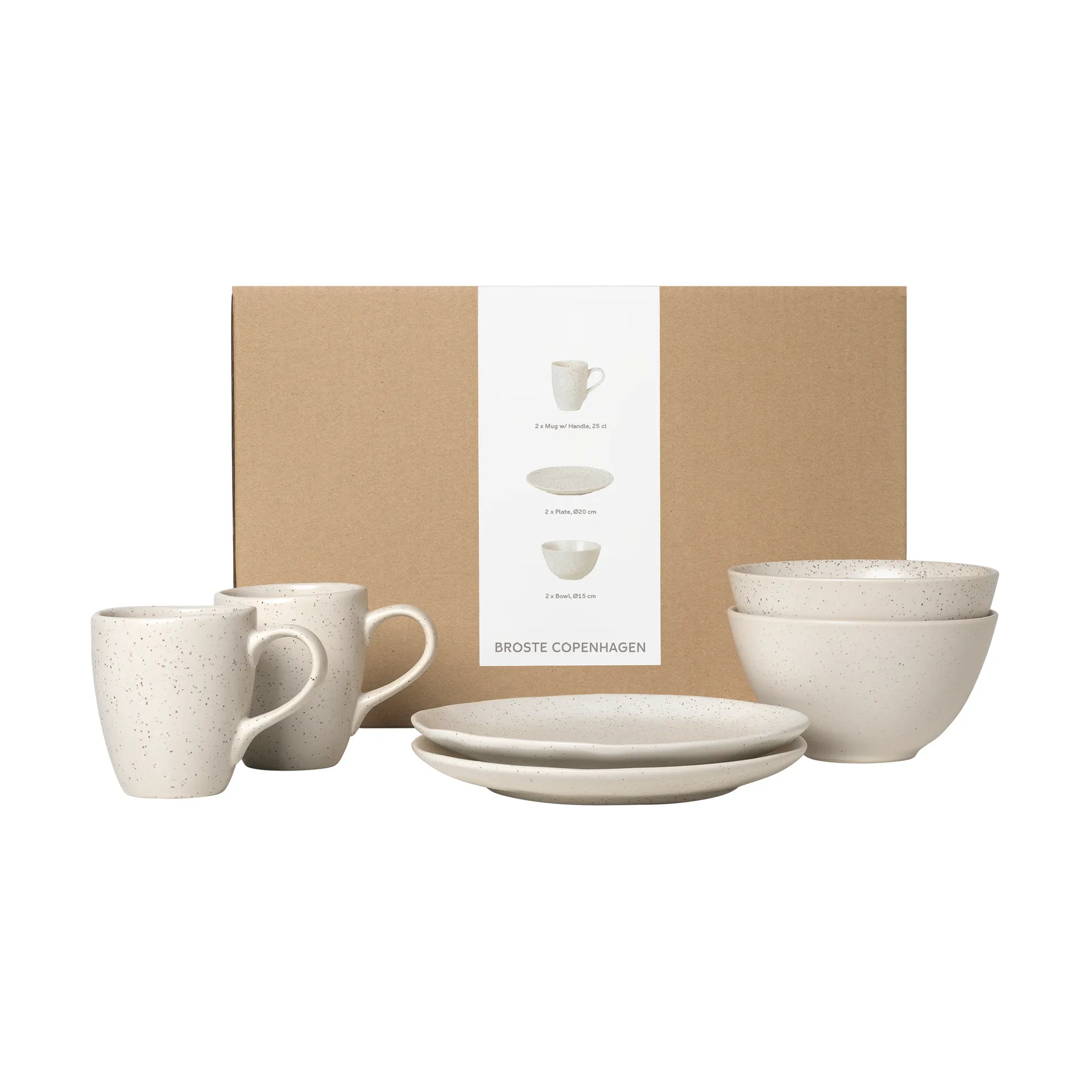 Broste Copenhagen Nordic Vanilla morgenmadssæt til to 6 dele