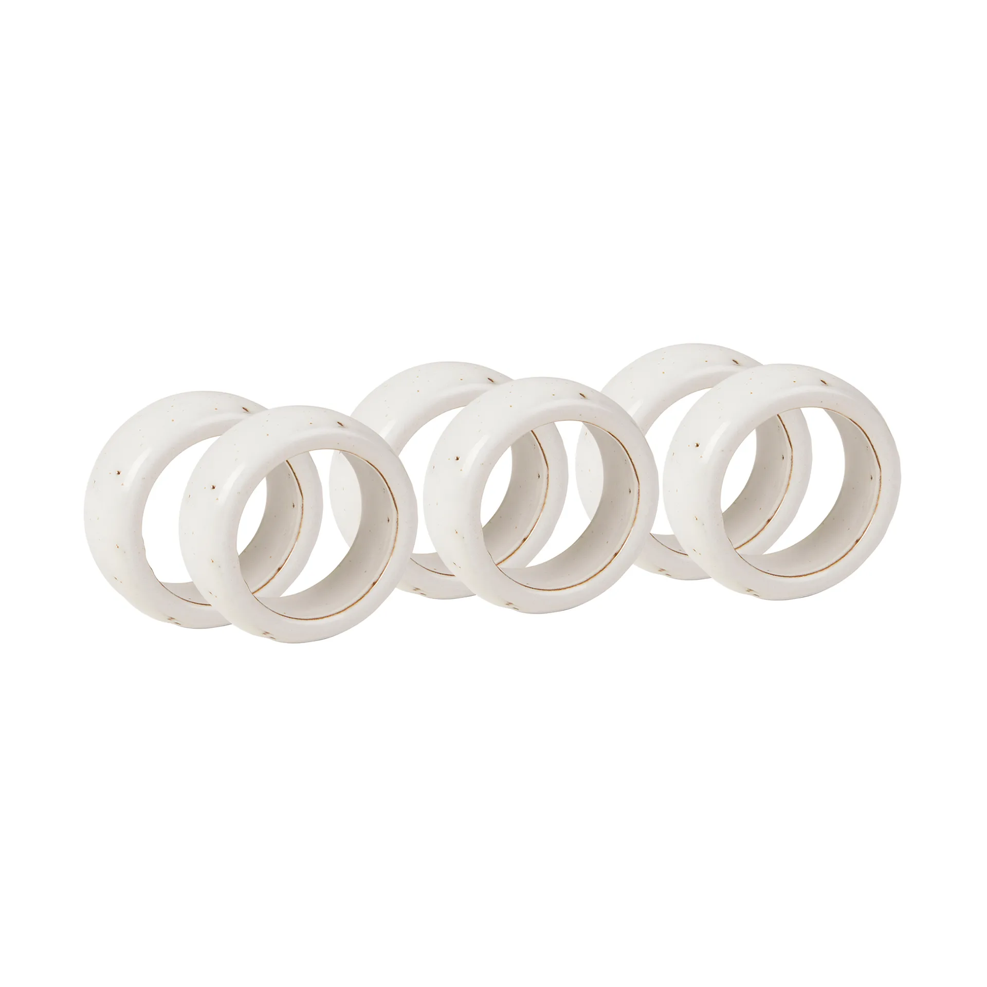 Broste Copenhagen Nordic Vanilla servietringe 6-pak Cream with grains