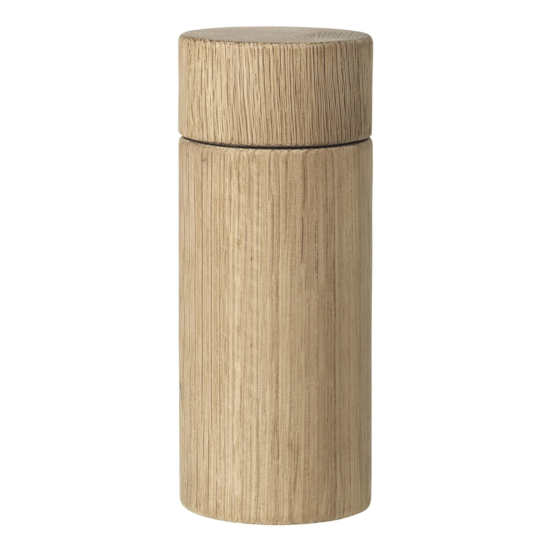 Salt- og peberkværn Broste Copenhagen Oak i egetræ H16 x Ø6,5 cm natur