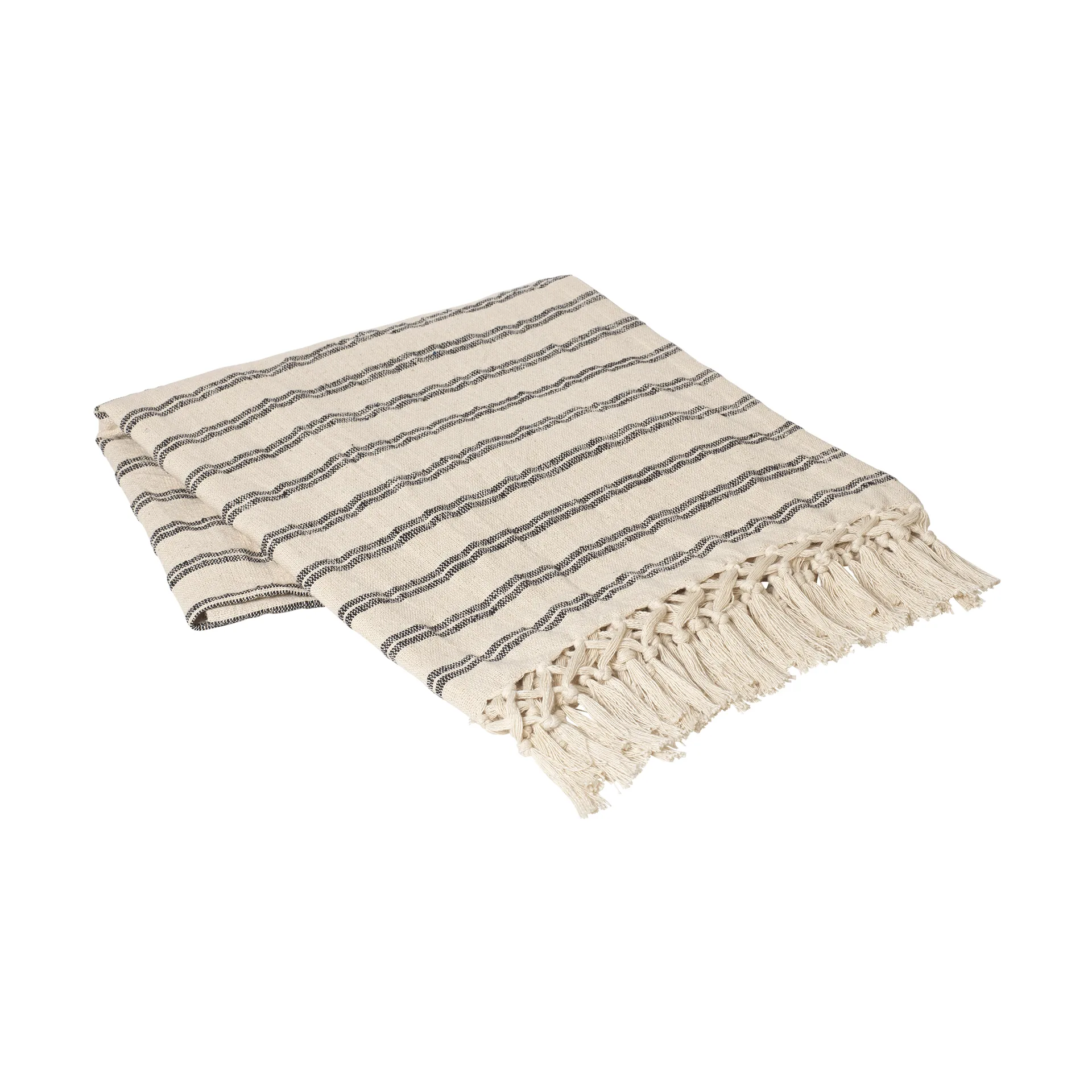 Broste Copenhagen Plaid Elly cm Black-natural