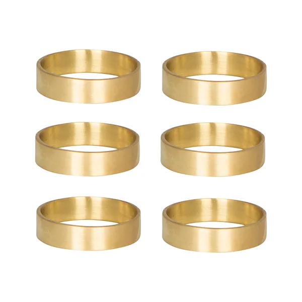 Ring servettring 6-pack, matt mässing