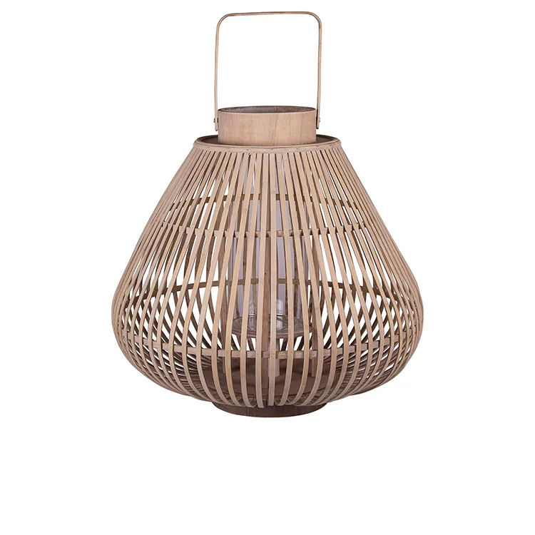 Dekorationslanterne Broste Copenhagen Sahara natur bambus Ø44 x H38 cm