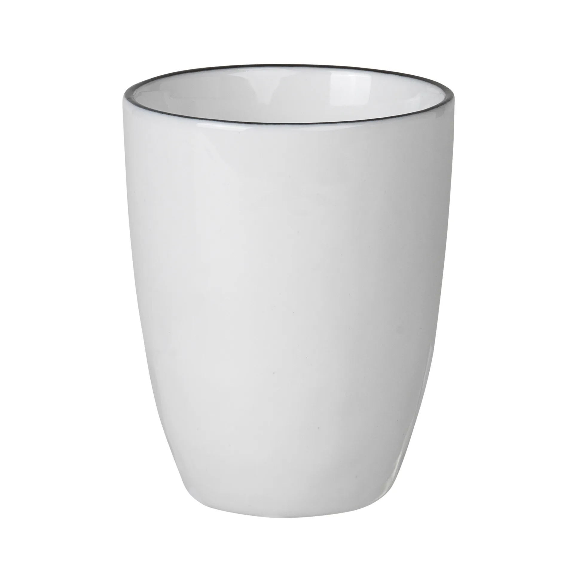 Espressokrus Broste Copenhagen Salt porcelæn 10 cl Ø6 x H7,5 cm hvid/sort