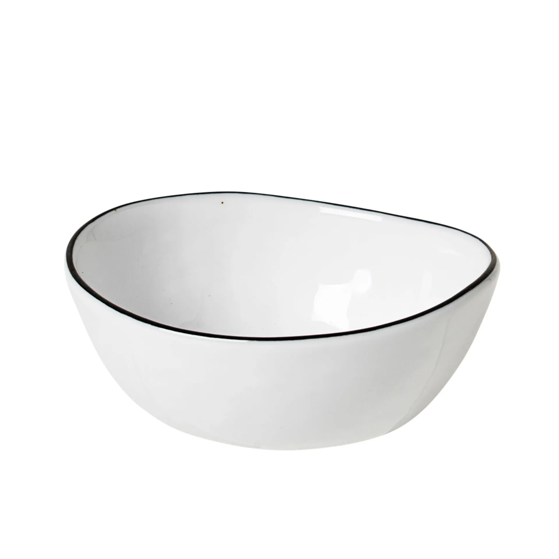 Skål Broste Copenhagen Salt porcelæn hvid/sort 8,5x7,5x3,5 cm