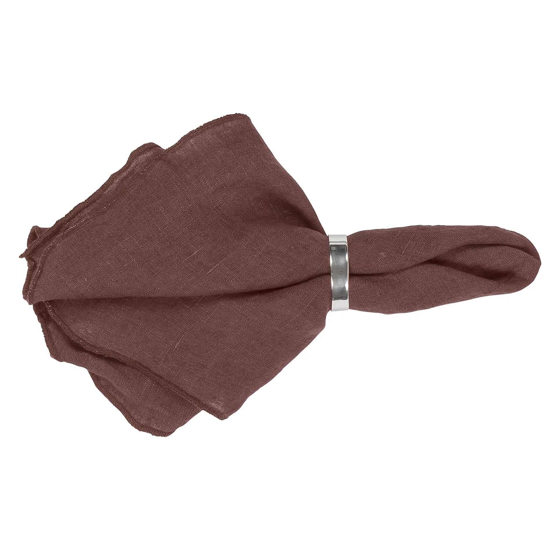 Broste Copenhagen Serviette en lin Gracie aubergine