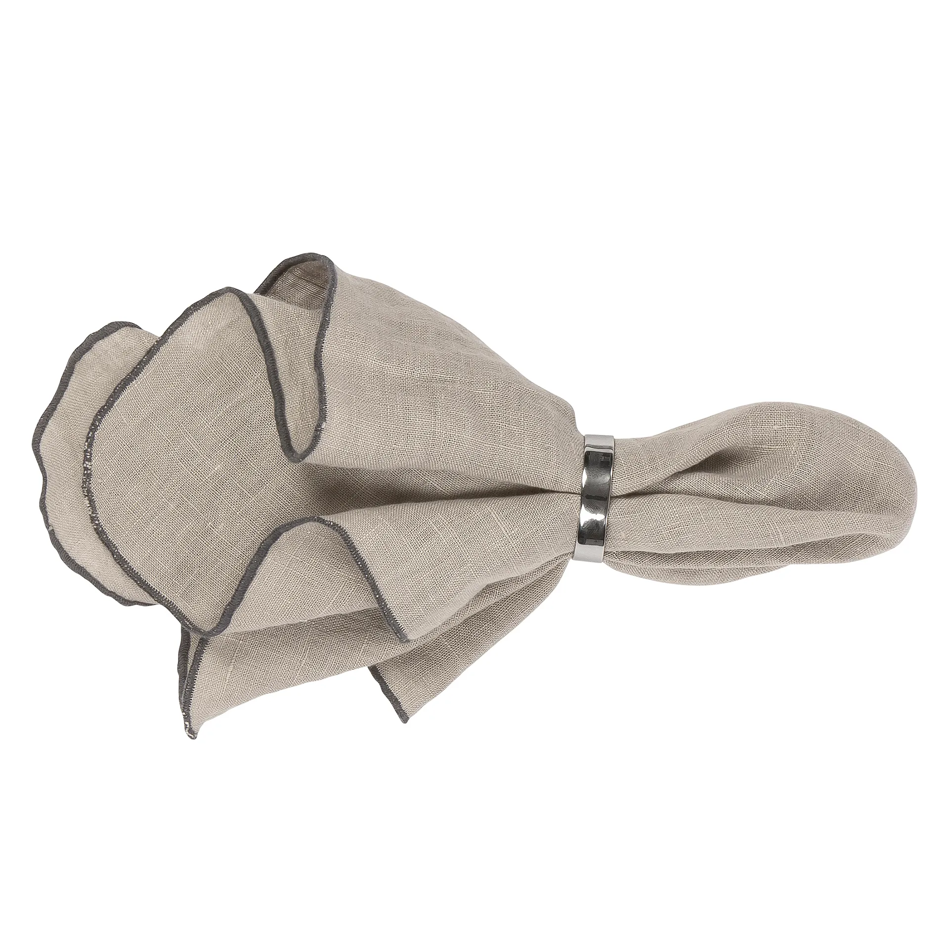 Broste Copenhagen Serviette en lin Gracie beige