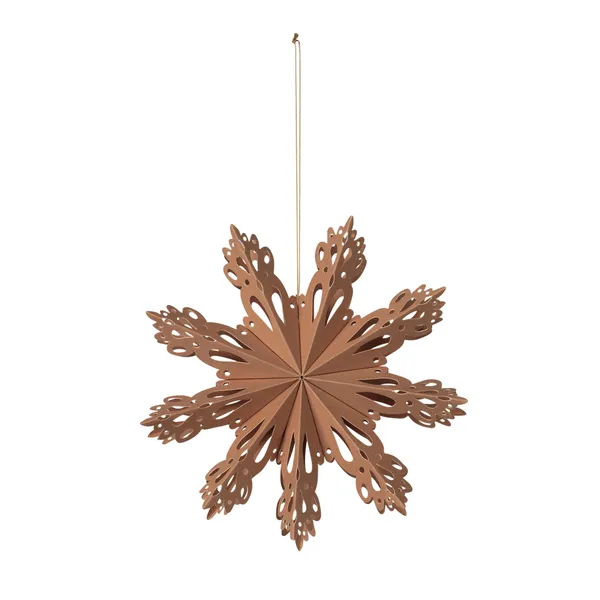 Snowflake juldekoration Indian tan, Ø15 cm