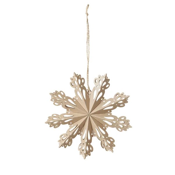 Snowflake juldekoration natural, Ø15 cm