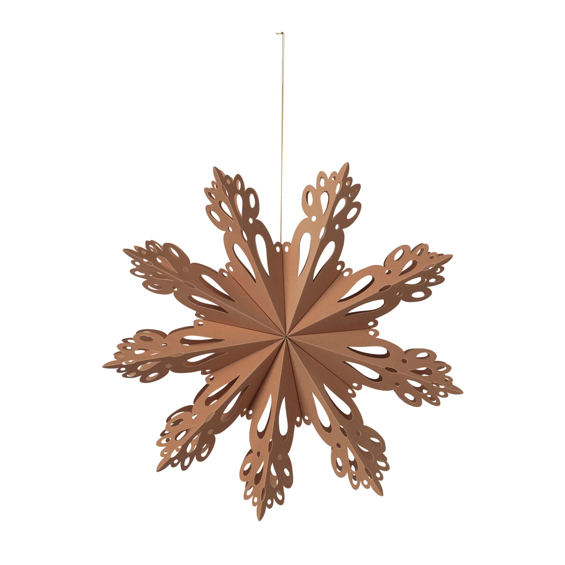 Broste Copenhagen Snowflake juledekoration Indian tan Ø30 cm