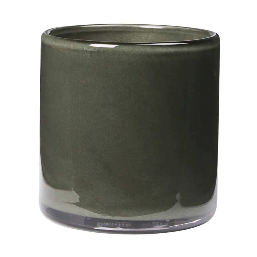 Broste Copenhagen Solai hurricane ljuslykta Dark Green, &Oslash;8 cm