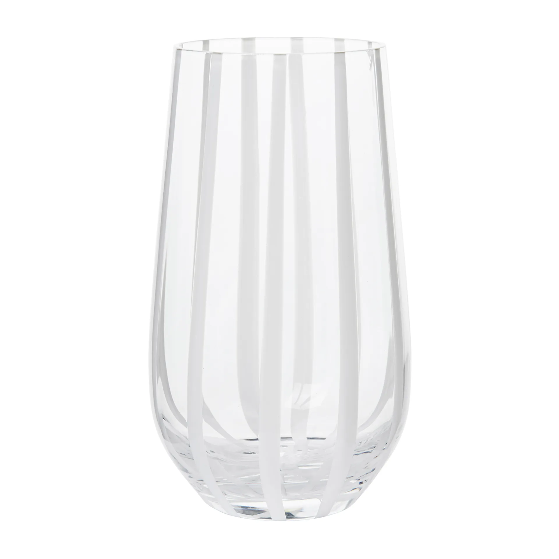 Broste Copenhagen Stripe drikkeglas 55 cl Clear/White stripes