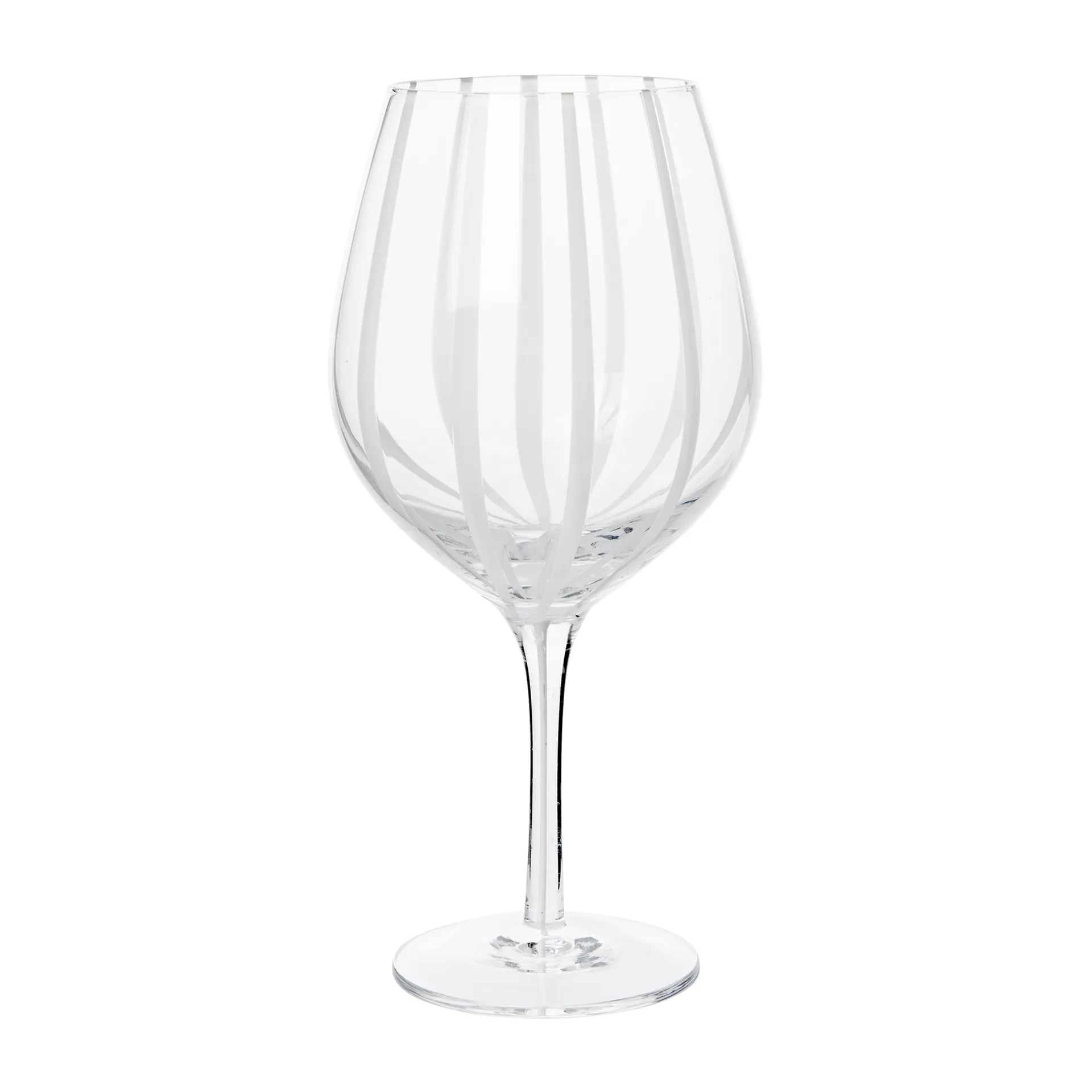 Broste Copenhagen Stripe rødvinsglas 65 cl Clear/White stripes