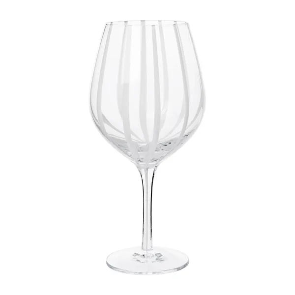 Stripe rödvinsglas 65 cl, Clear-white stripes