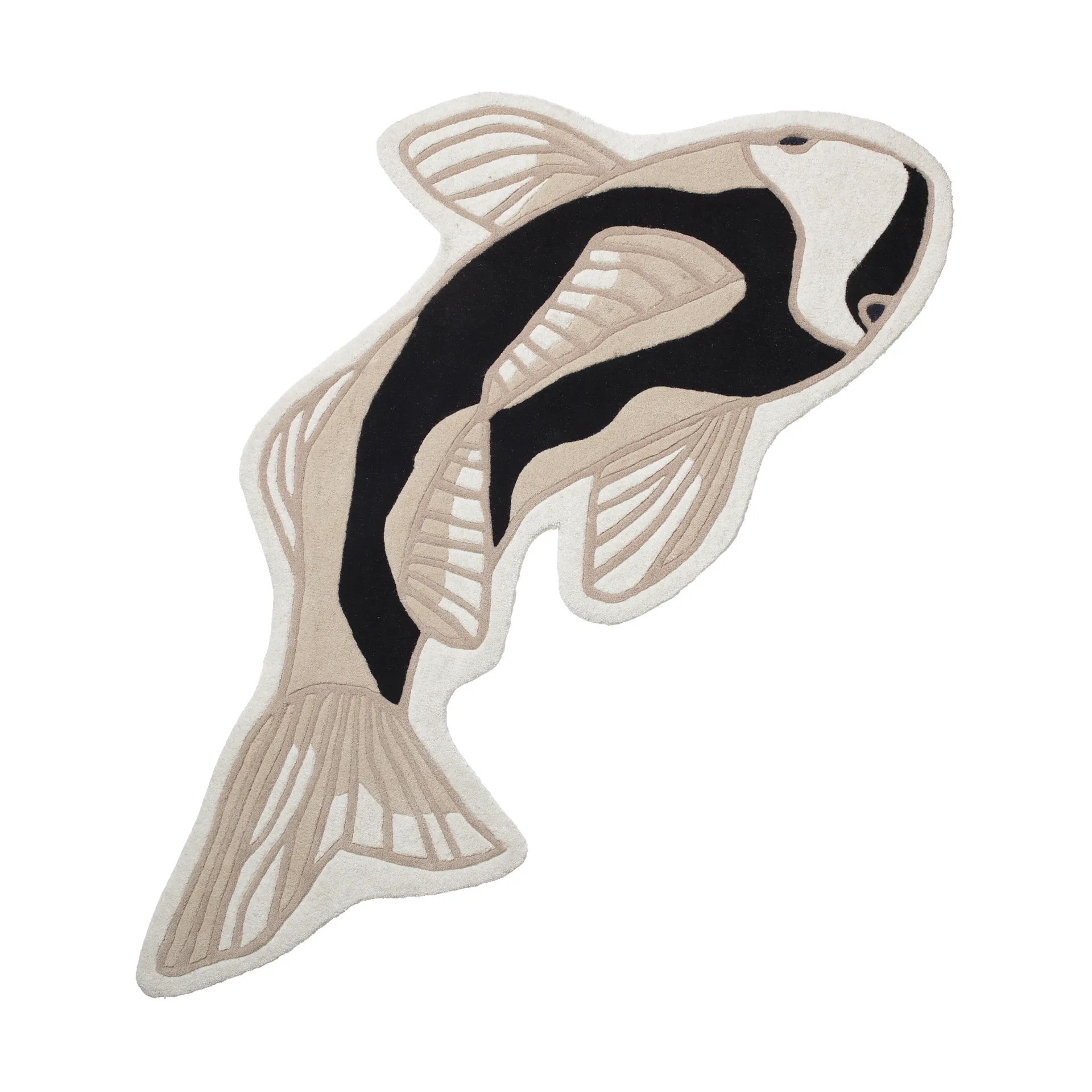 Broste Copenhagen Tapis Koi cm Black-beige