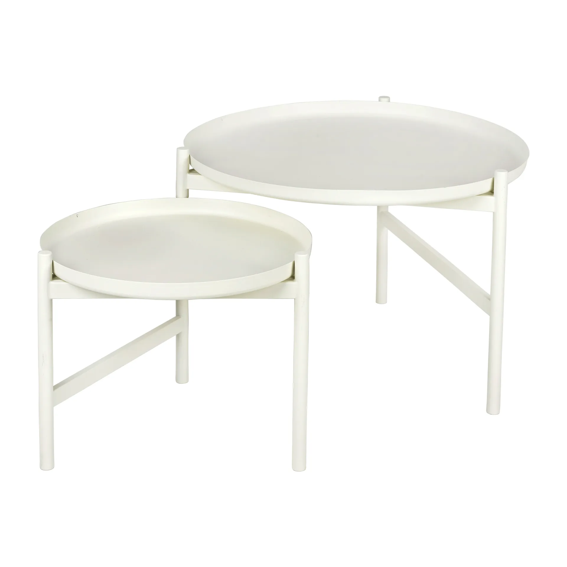 Broste Copenhagen Turner table sidebord Ø70 cm White