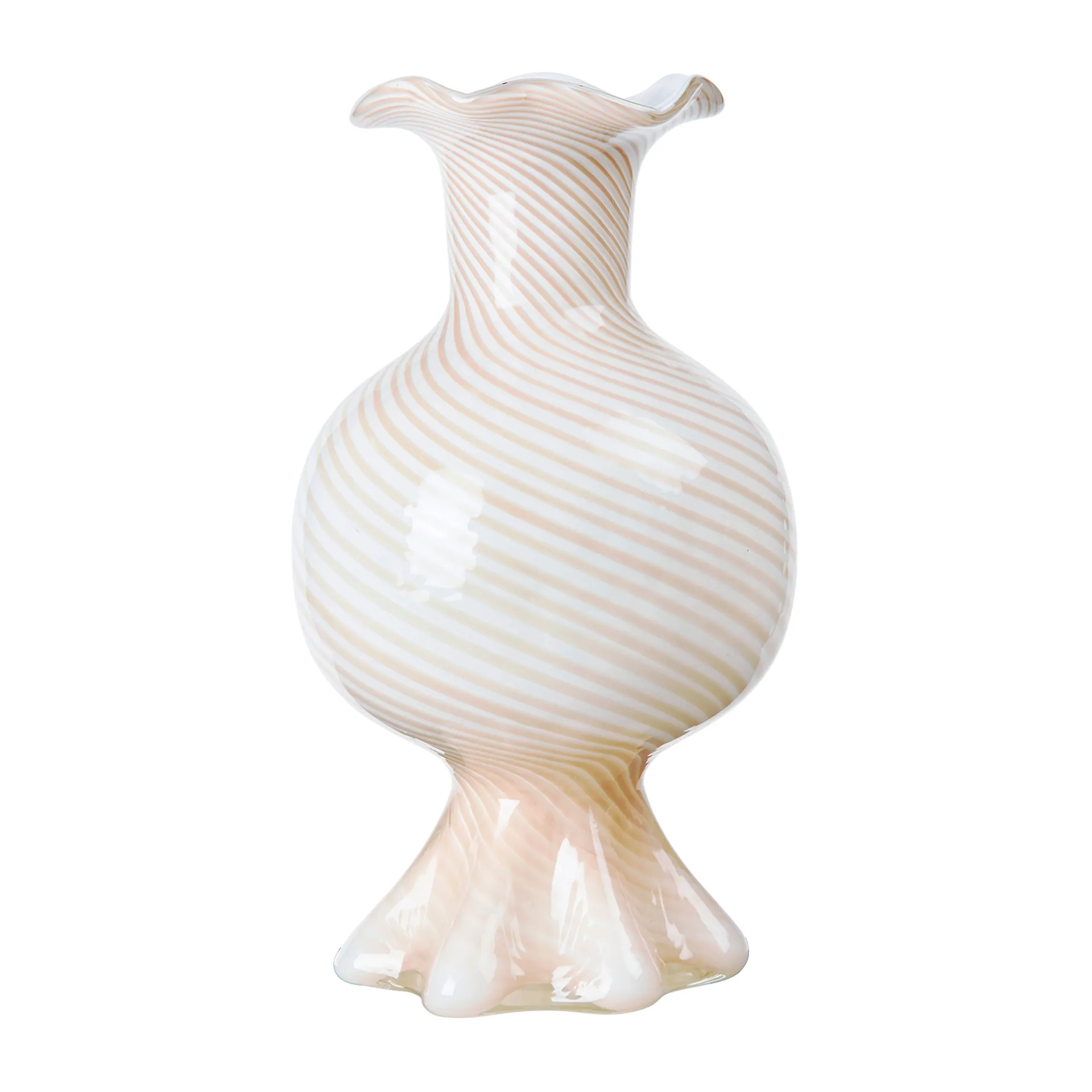Broste Copenhagen Vase Mella Taupe sand-off white