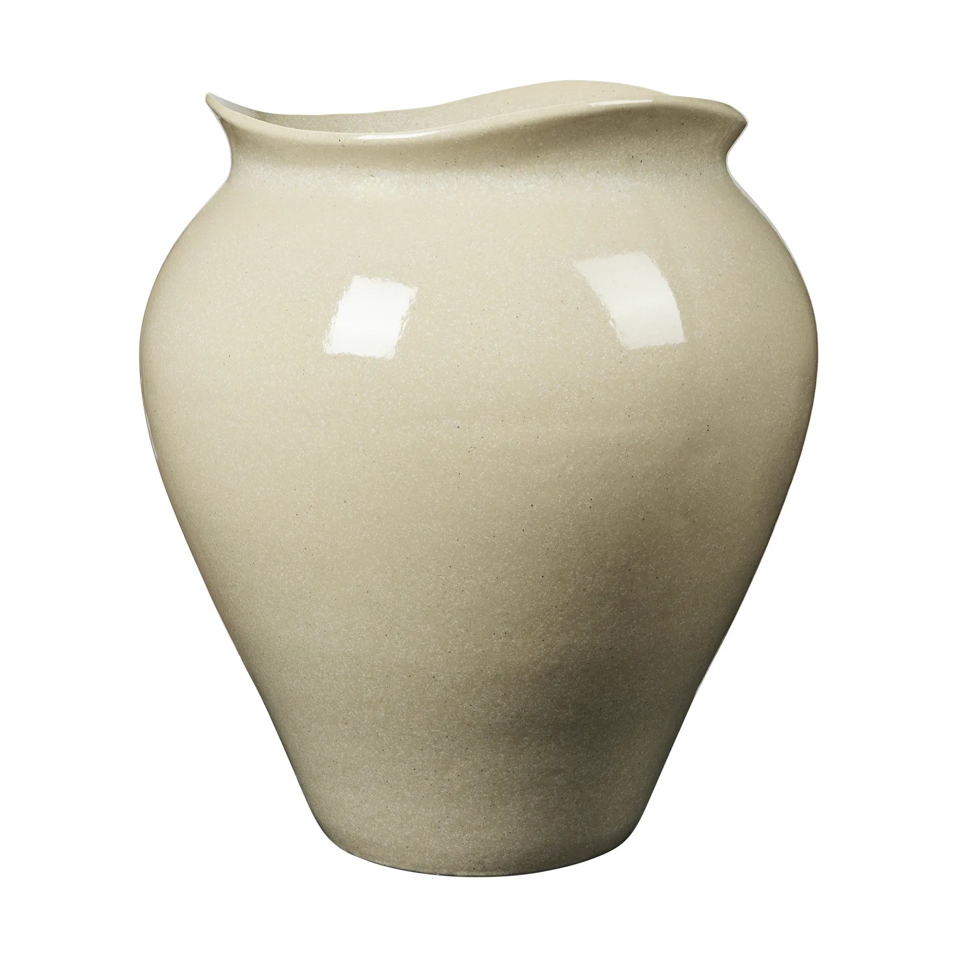 Broste Copenhagen Vase sur pied Florentina XL Beige