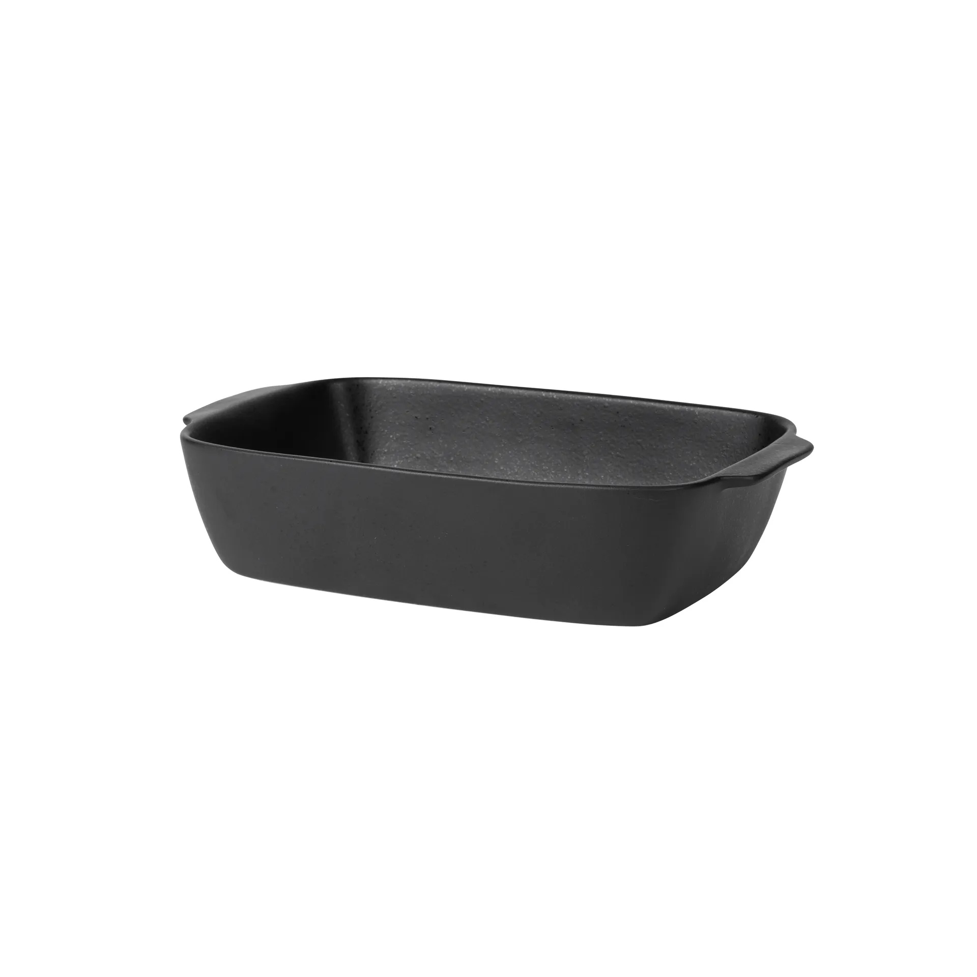 Ovnfast serveringsfad Broste Copenhagen Vig stentøj sort 33 x 20,5 cm