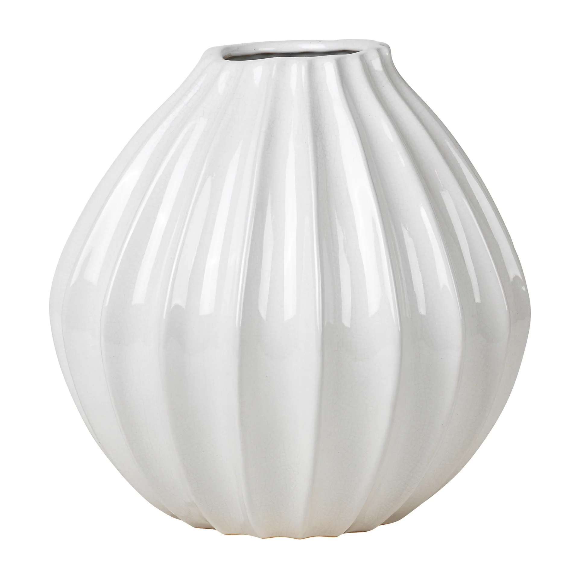Vase Broste Copenhagen Wide Ø30 cm hvid keramik