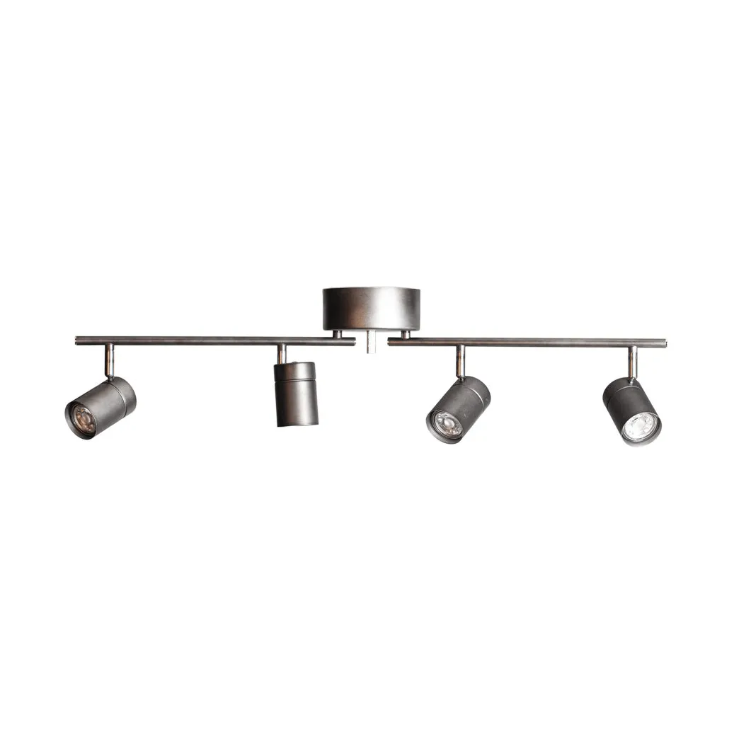 Correct loftspot, med 4 lyskilder, lang, grå, metal, GU10 – By Rydéns - Stue - Moderne - Med flere lyskilder