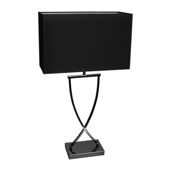Omega bordslampa 69 cm, Svart-krom