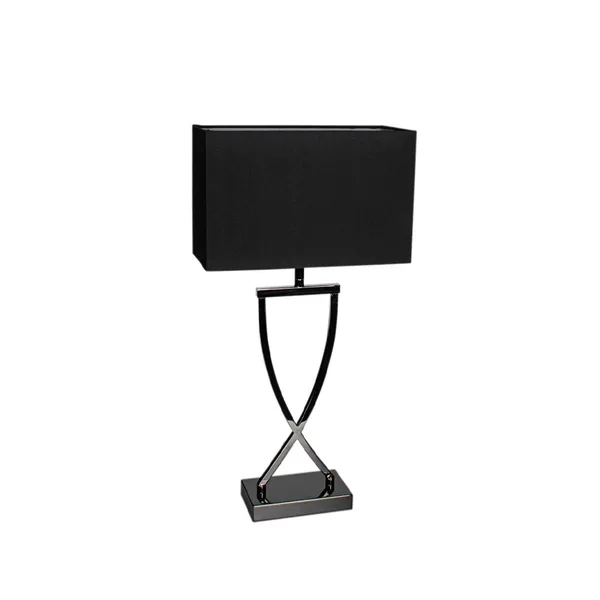Omega Bordslampa, svart/krom, h52