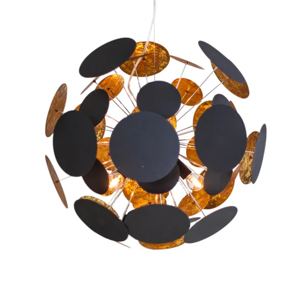 Planet taklampa 50 cm, svart