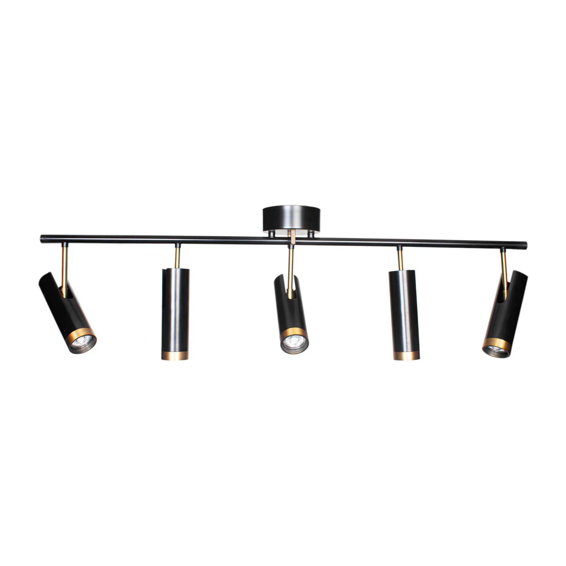 Puls Bar 5 Loftlampe Black/Brass - By Rydéns - Stue - Moderne - Metal - Med flere lyskilder