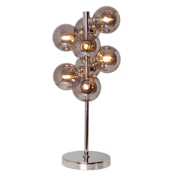 Splendor bordslampa, Krom-rökgrå