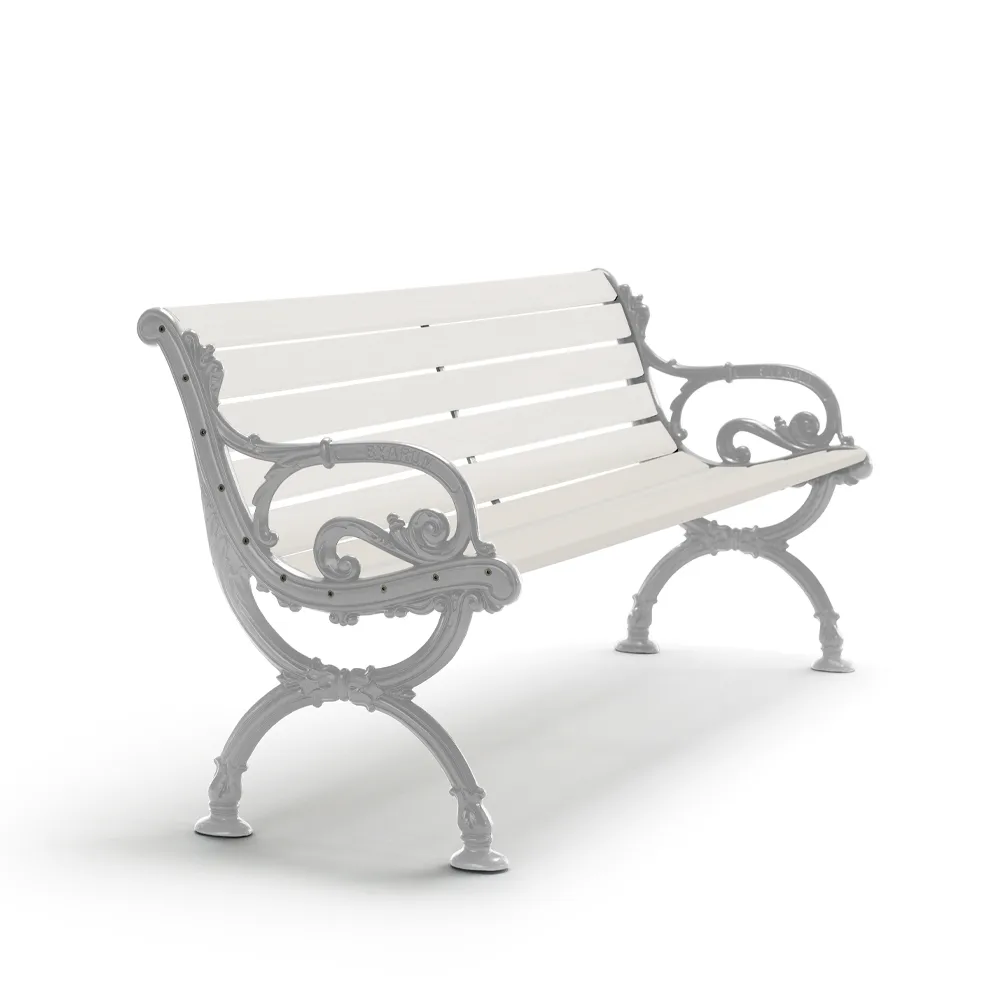 Byarums bruk Canapé Byarum Pin laqué blanc, support en aluminium brut,