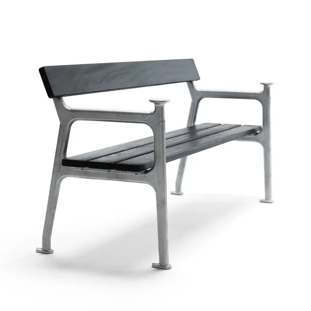 Byarums bruk Canapé Vilamoura Lasure acajou noir, support en aluminium brut