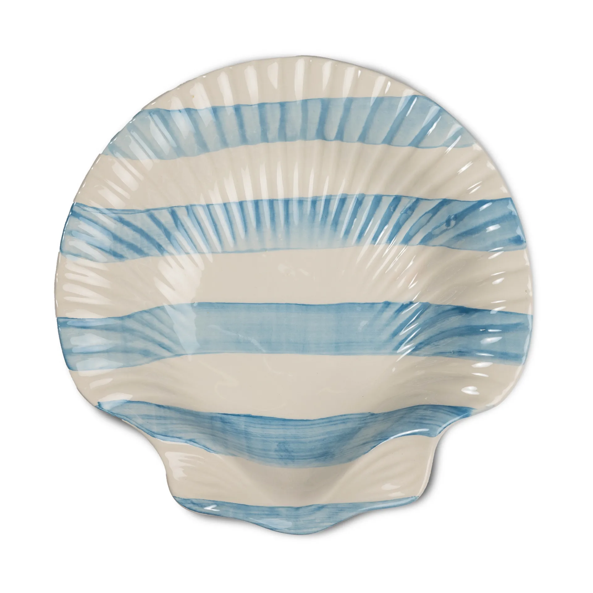 Byon Armona stripe tallrik 23,5x23,5 cm Ljusbl&aring;-vit
