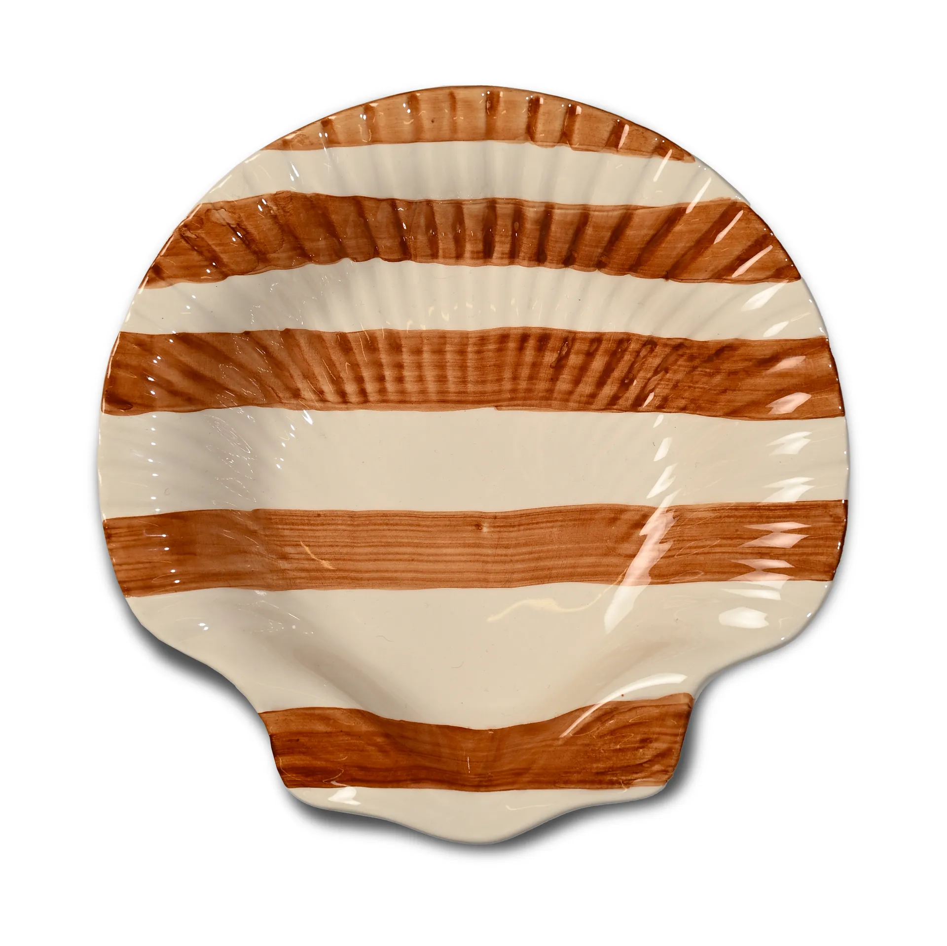 Byon Armona stripe tallrik 23,5x23,5 cm Ljusbrun-vit