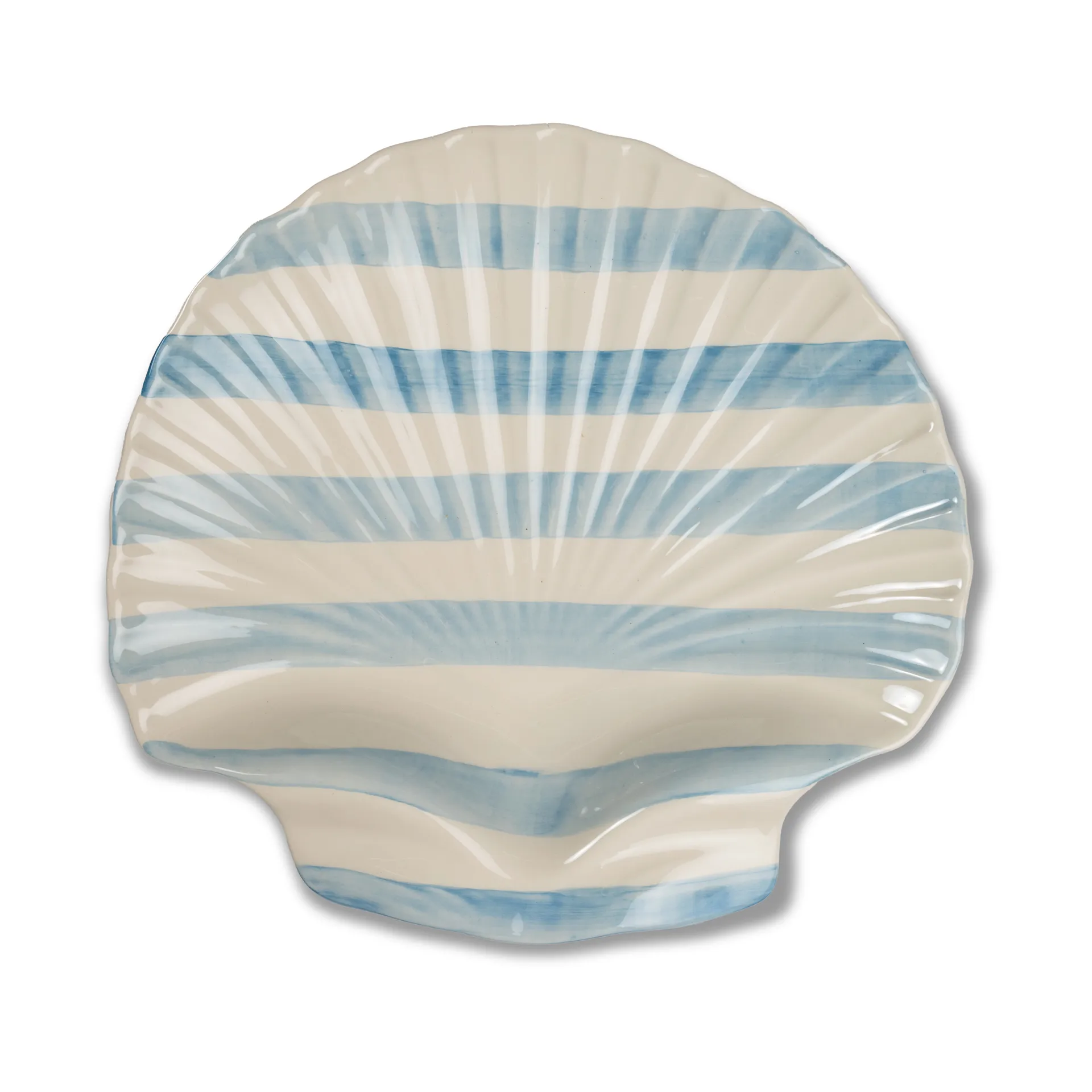 Byon Armona stripe uppl&auml;ggningsfat 32x32,5 cm Ljusbl&aring;-vit
