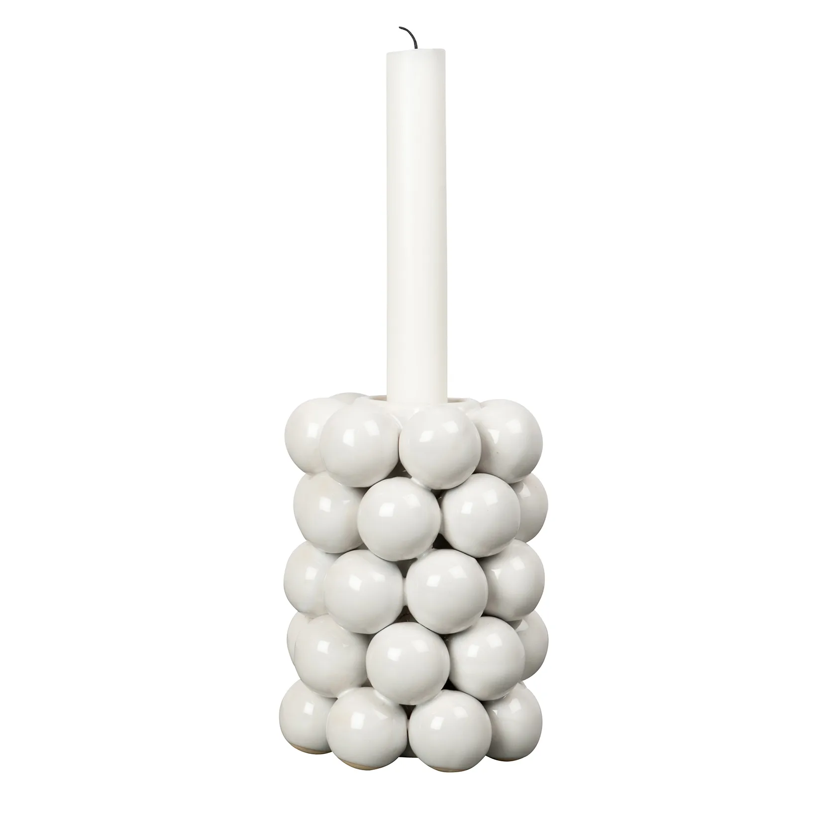 Byon Bougeoir Globe 13,5 cm Blanc