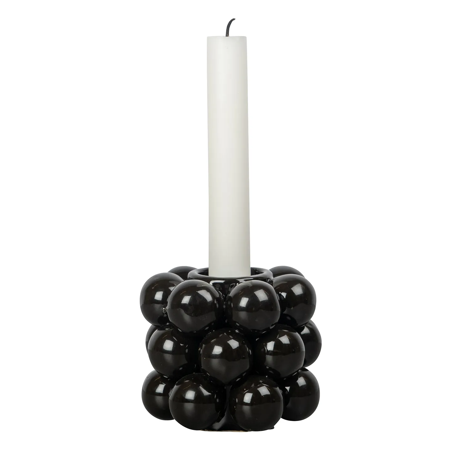 Byon Bougeoir Globe 8,5 cm Noir