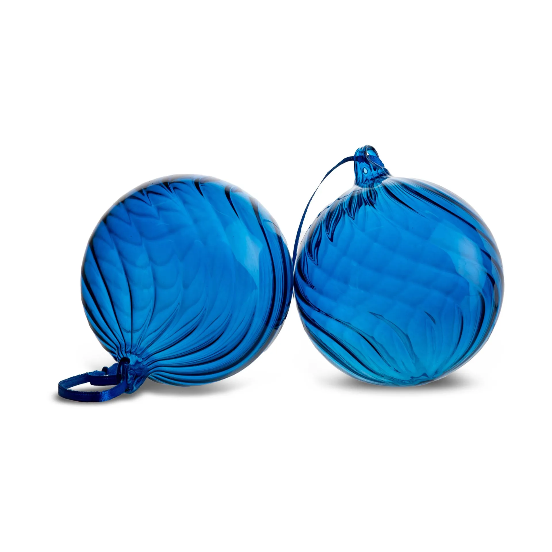 Byon Boule de sapin Opacity M Ø8 cm, 2 pièces Bleu