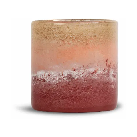 Byon Calore ljuslykta-vas M &Oslash;15 cm Rosa-beige-bordeaux