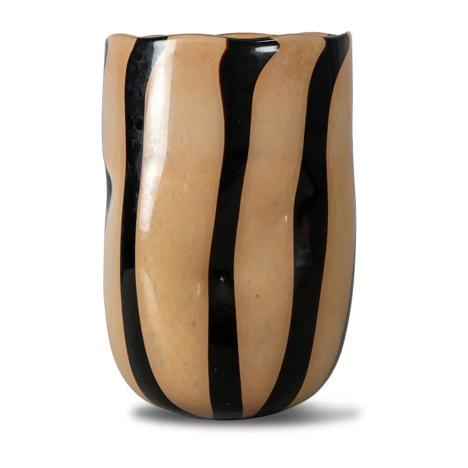 Byon Curt vas 30 cm Svart-beige