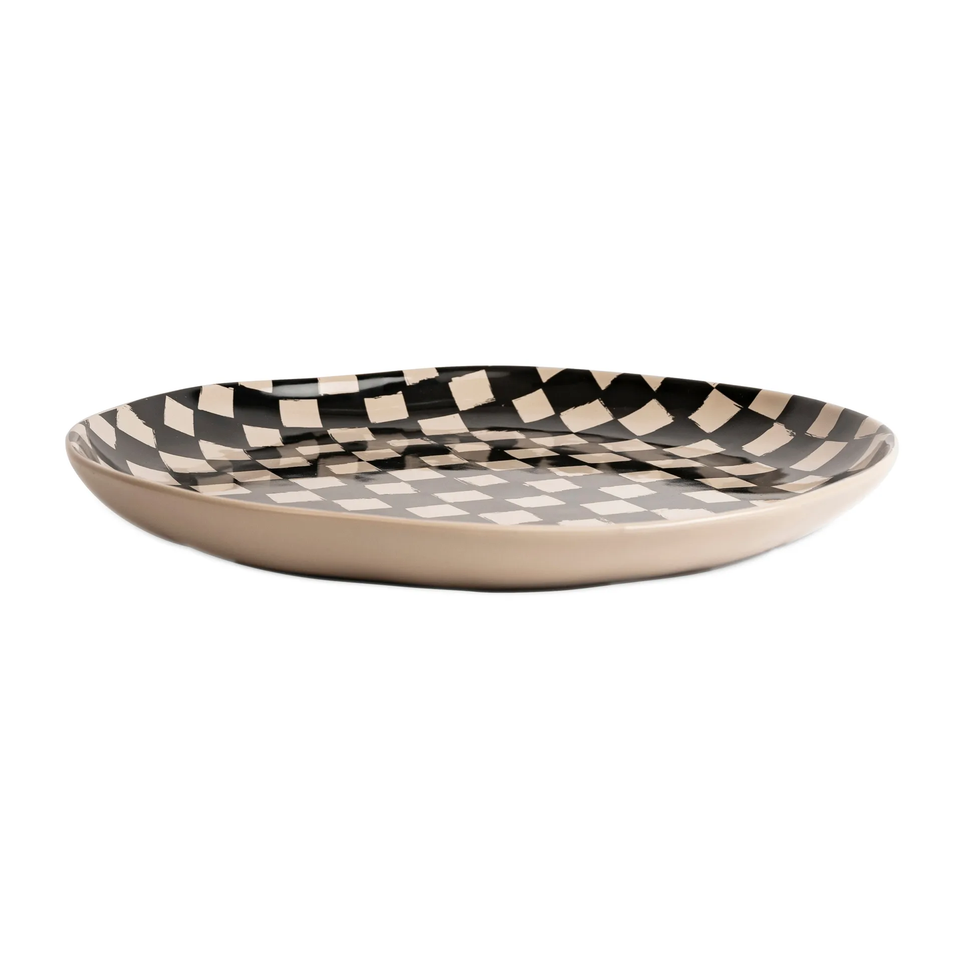 Byon Lexi uppl&auml;ggningsfat &Oslash;37 cm Svart-beige
