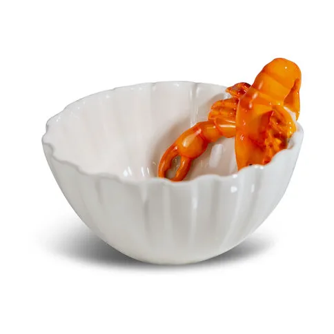 Byon Lobsti skål Ø14 cm Hvid/Orange