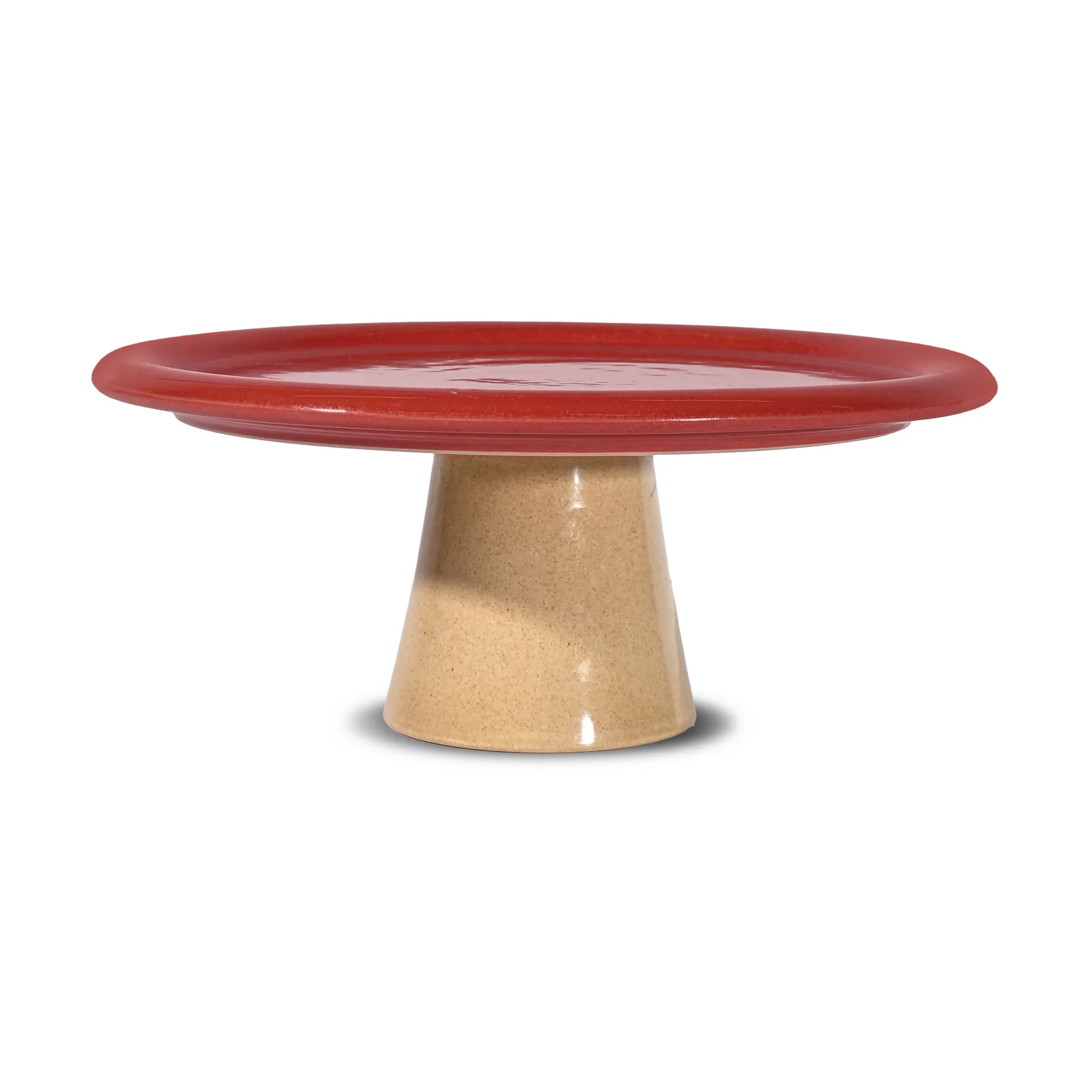 Byon Porto kagefad Ø26x11 cm Rød-beige