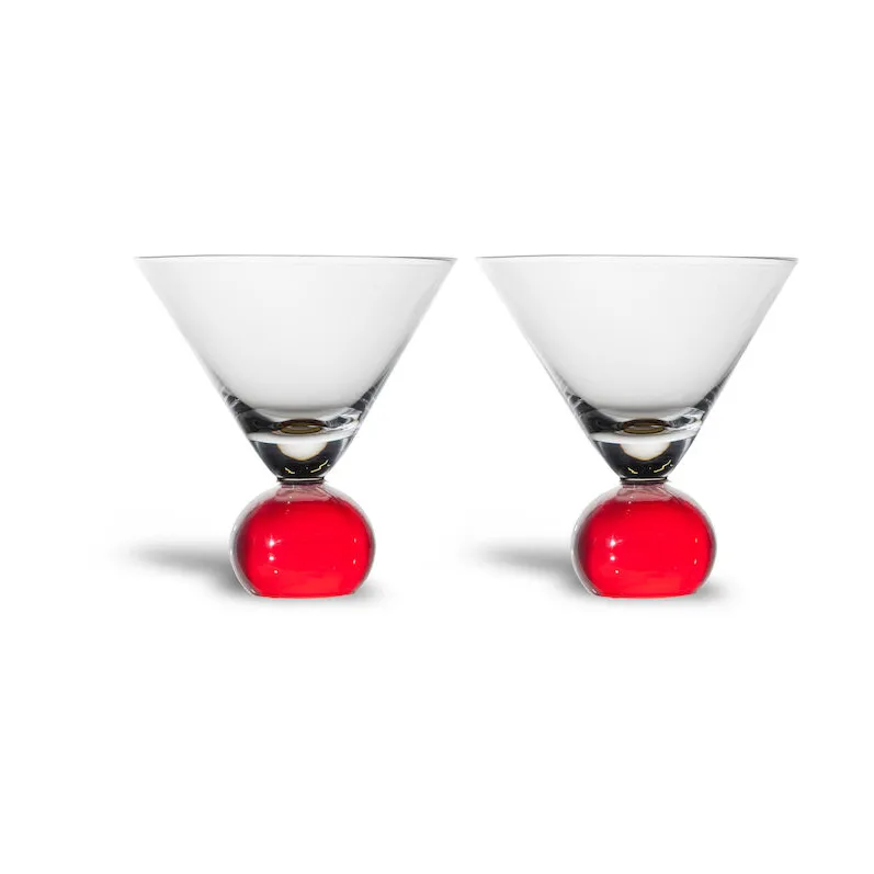 Byon Spice glas 24 cl 2-pak Rød/Klar